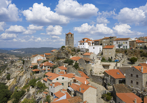 Medieval village of Monsanto from above  