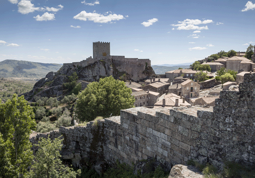 Medieval village of Sortelha seen from above.