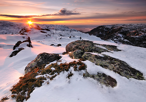 Serra da Estrela covered with snow